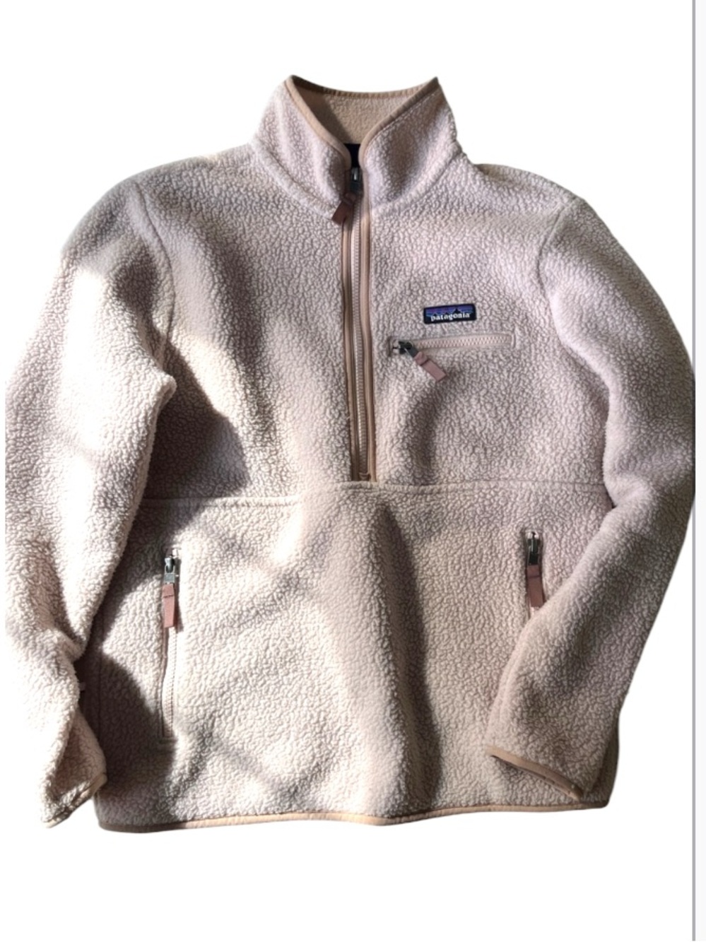 Patagonia Retool Pale Pink Fleece Pullover Sz XS